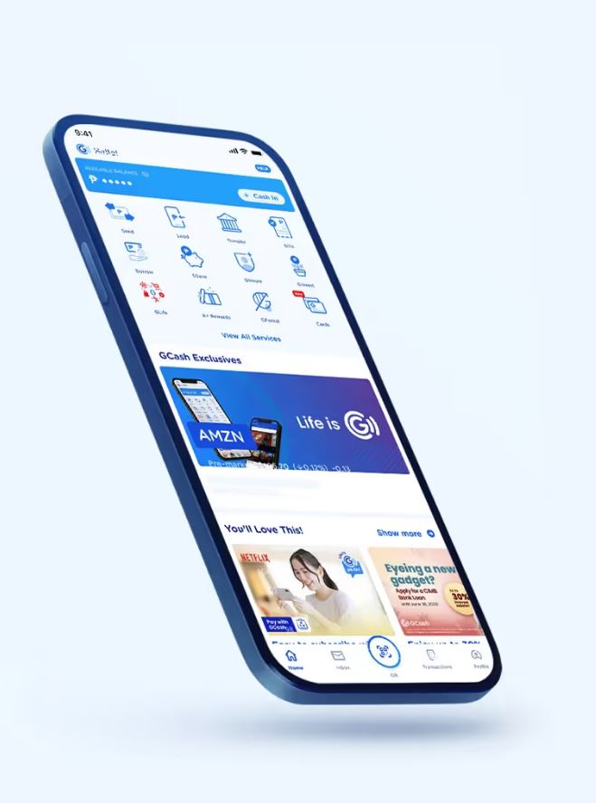 GCash wallet and financial insights display